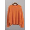 Einfarbiger Rundhals-Pullover für Damen | Weiches Strickoberteil | Lässige lockere Passform