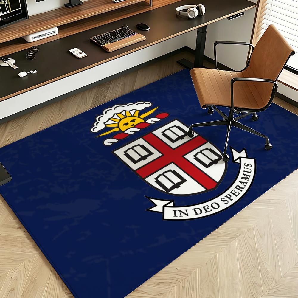 Education B-Brown U-University Floor Mat Soft Flannel Entrance Door Mat Non Slip Absorbent Bathroom Bedroom Floor Rug