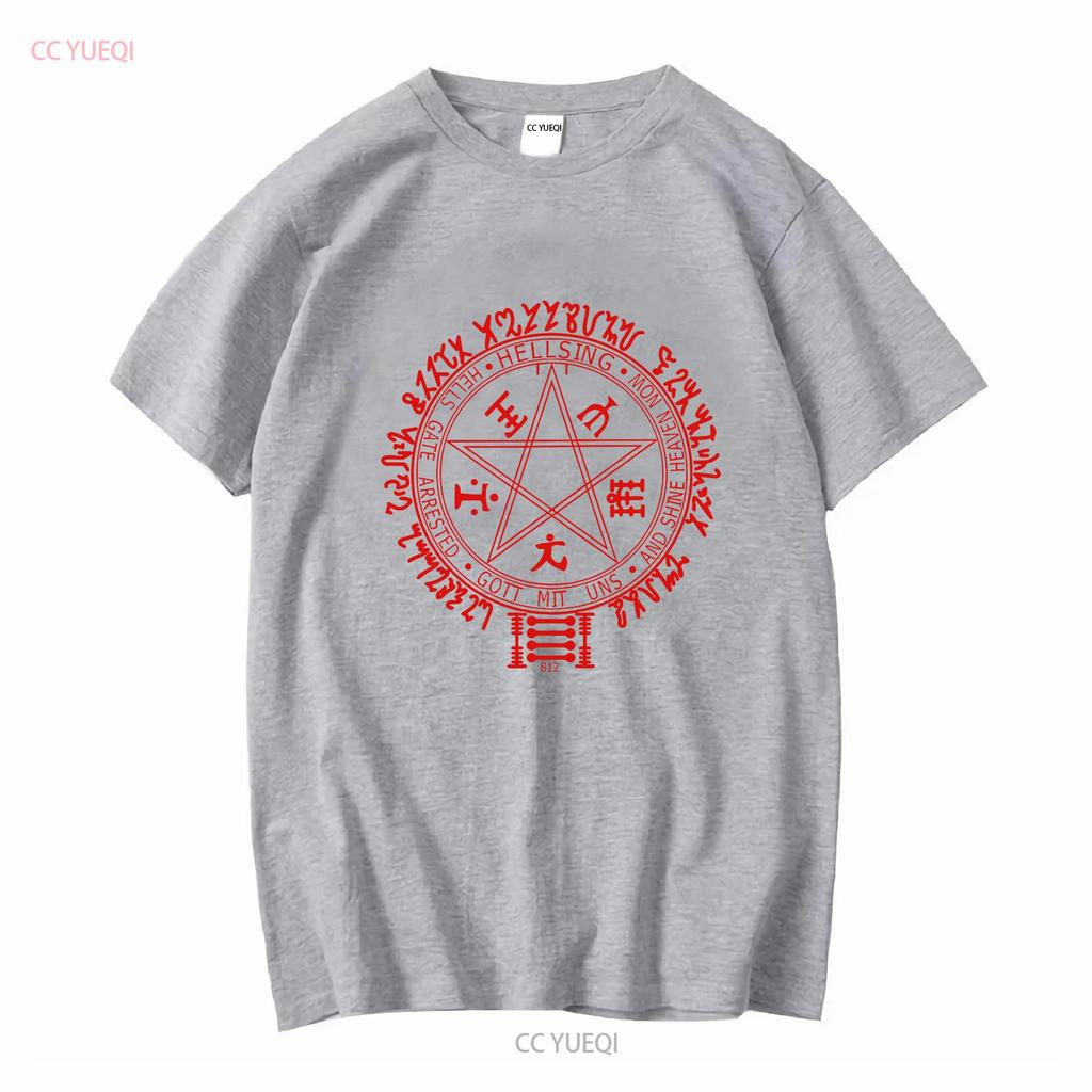 Hellsing Alucard Pentagram T Shirt Mens and Womens Sizes bc 244 long or short sleeves vintage Washed Top For Everyday Wear