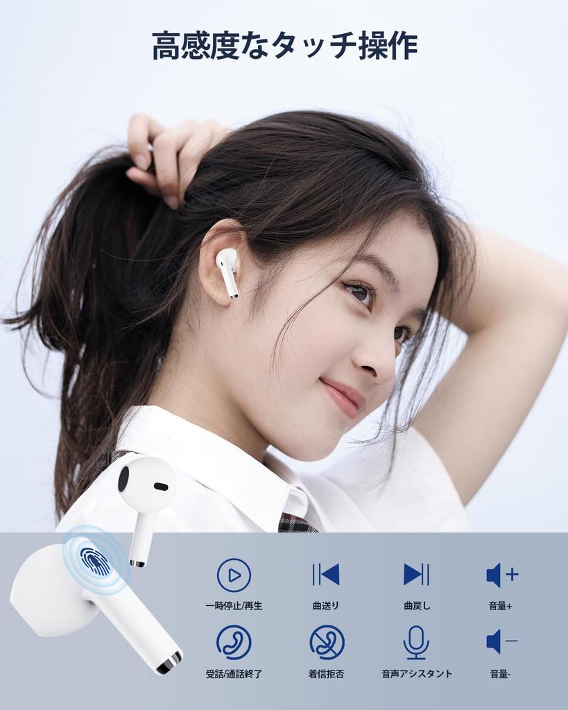[2025 Upgraded Version] AOKIMI V12 Wireless Earbuds, Compact and Lightweight, Bluetooth Hi-Fi, Up to 36 Hours of Playtime, Cordless, ENC Noise Cancell