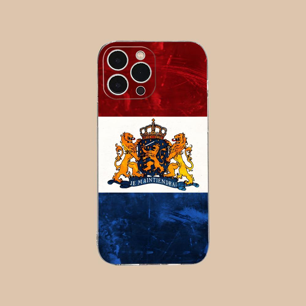 

Netherland Dutch Flag Clear TPU Mobile Case for iPhone 17 16 15 14 13 12 11 X XR XS Air Pro Max Plus Mini Colorful Cover iPhone XS Max