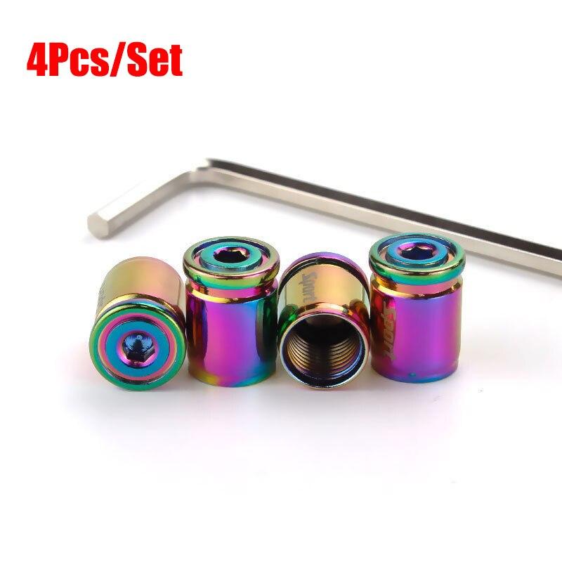 Auto Reifenventilkappe Aluminium Auto Staubdichtkappen Diebstahlschutz Reifenradschaft Luftventilkappen Sportmodifikation für Alle Modelle