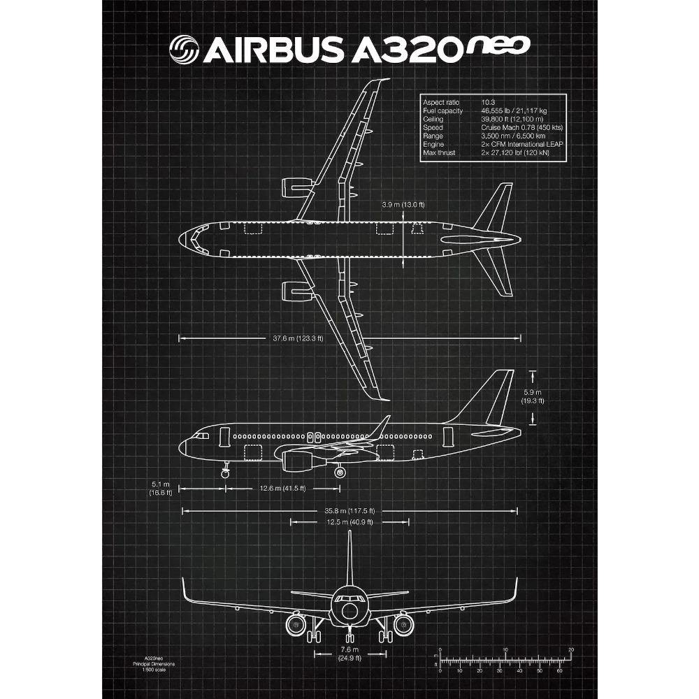 Air Force Flugzeug Airbus A-340 B-747 Patentdrucke Flugzeugposter Kampfflugzeug Blaupause Leinwandgemälde Wandkunst Bilder Heimdekor