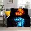 Flame Dance In Blue And Orange Blanket Flannel Blanket Throw Blanket Sofa Cover Blanket Soft Premium Blanket Picnic Blanket Tv Blanket Gifts