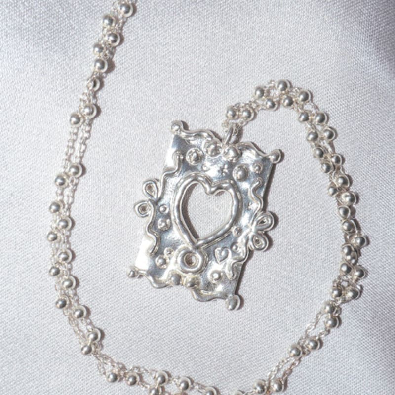 LOASI Melted Heart Frame Necklace