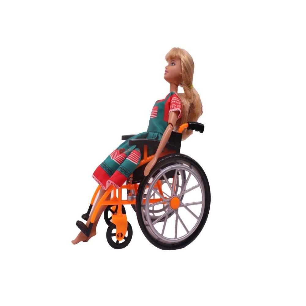 Children Gits Crutch Model DIY Dollhouse Dollhouse Decor Miniature Wheelchair Furniture Toy