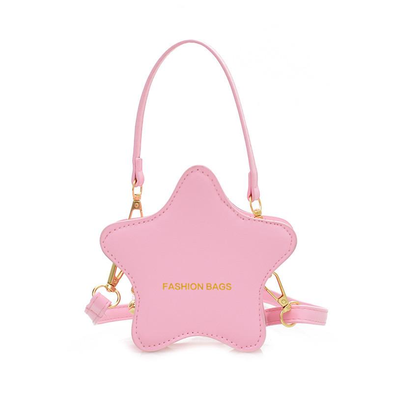 

Pu Material Starry Kid Shoulder Bag With Lightweight Design For Daily Use рожевий