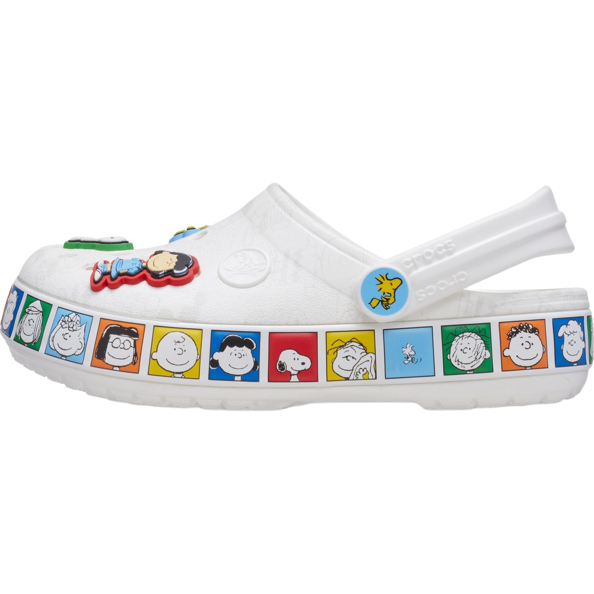 Crocs Peanuts X Crocband Удобные Мягкие Дышащие Клоги Детские клоги Белые 212116-90H 28-29
