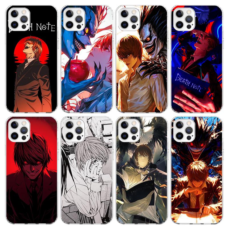N-Note D-Death Yagami Light Phone Case For iPhone 17 Air 11 13 Mini 14 15 Plus 16 12 Pro Max 16E SE 7 8 Pattern Soft TPU Back Co