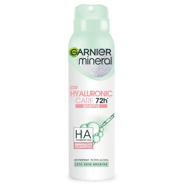 Garnier Mineral Hyaluronic Acid Infused Antiperspirant Spray, 150ml