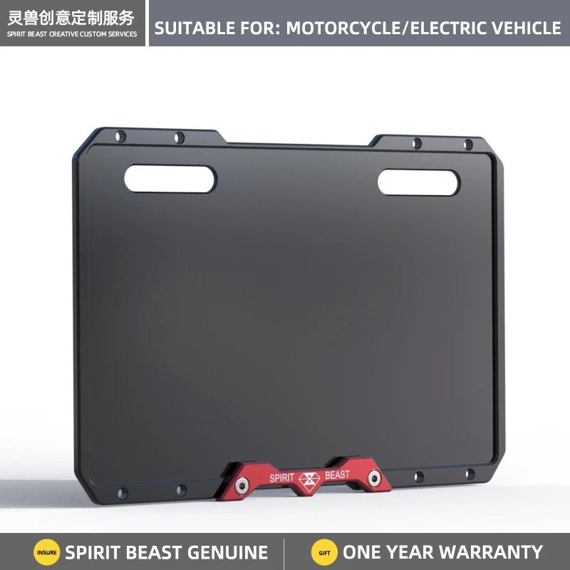 

Spirit Beast Мотоциклетная рамка номерного знака Скутер Универсальная фиксированная рамка номерного знака для Honda Suzuki Yamaha BMW Aprilia чёрный