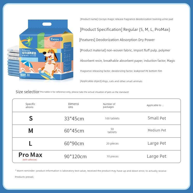 

Yang Claw Cocoyo Urinal Pad for Pet Dog Diapers Cat Meow Baby Diapers Pad Breathable Absorbent Diapers Pet Supplies S-small Deodorization-regular