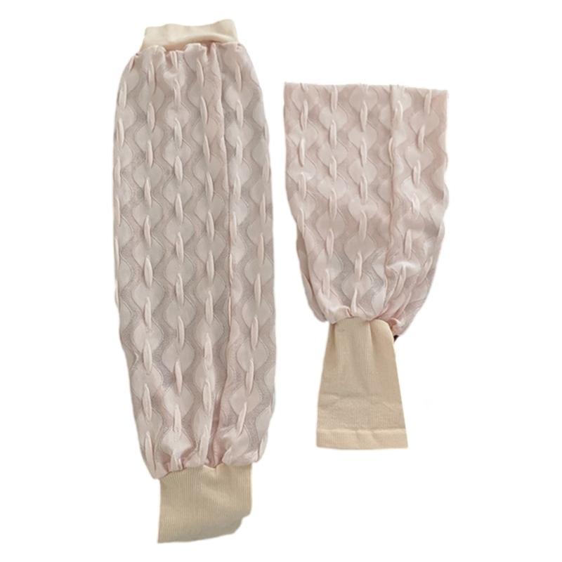 Women Fingerless Ice Silk Cooling Gloves Sunproof Arm Sleeves for Efficient Sun Protections and Everyday Use Armwear