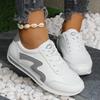 2025 New Spring and Autumn Breathable Color Blocking Fashion White Student Sports Casual Flat Single Shoes
