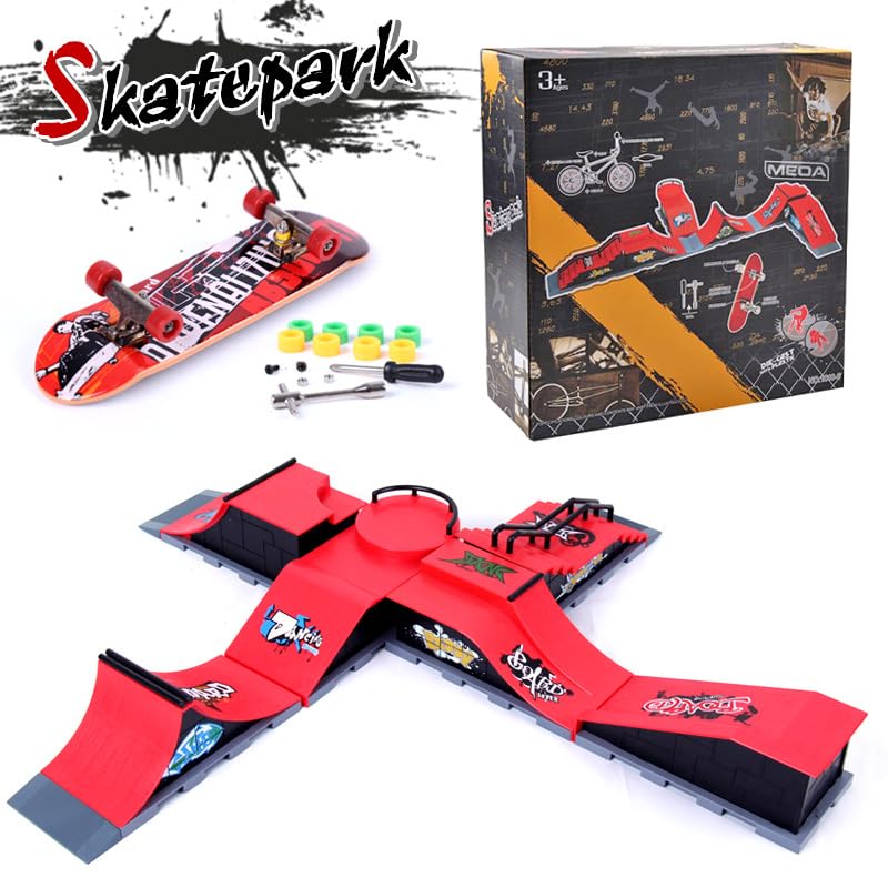 Finger Skate 6v1 Park Kit Set Dětský Finger Skateboard Park Skateboard Kombinace 6 Skateboardů V Ceně Hračka Dárek Finger Skate Deck Tape