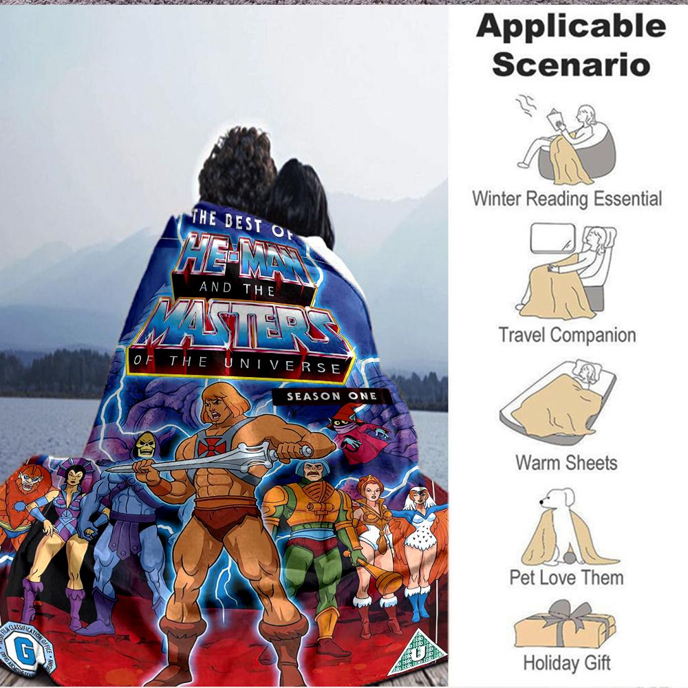 1Pc Heman Masters Universe Season One Blanket Soft And Comfortable Casual Warm Camping Travel Christmas Halloween Xmas Gift M928112