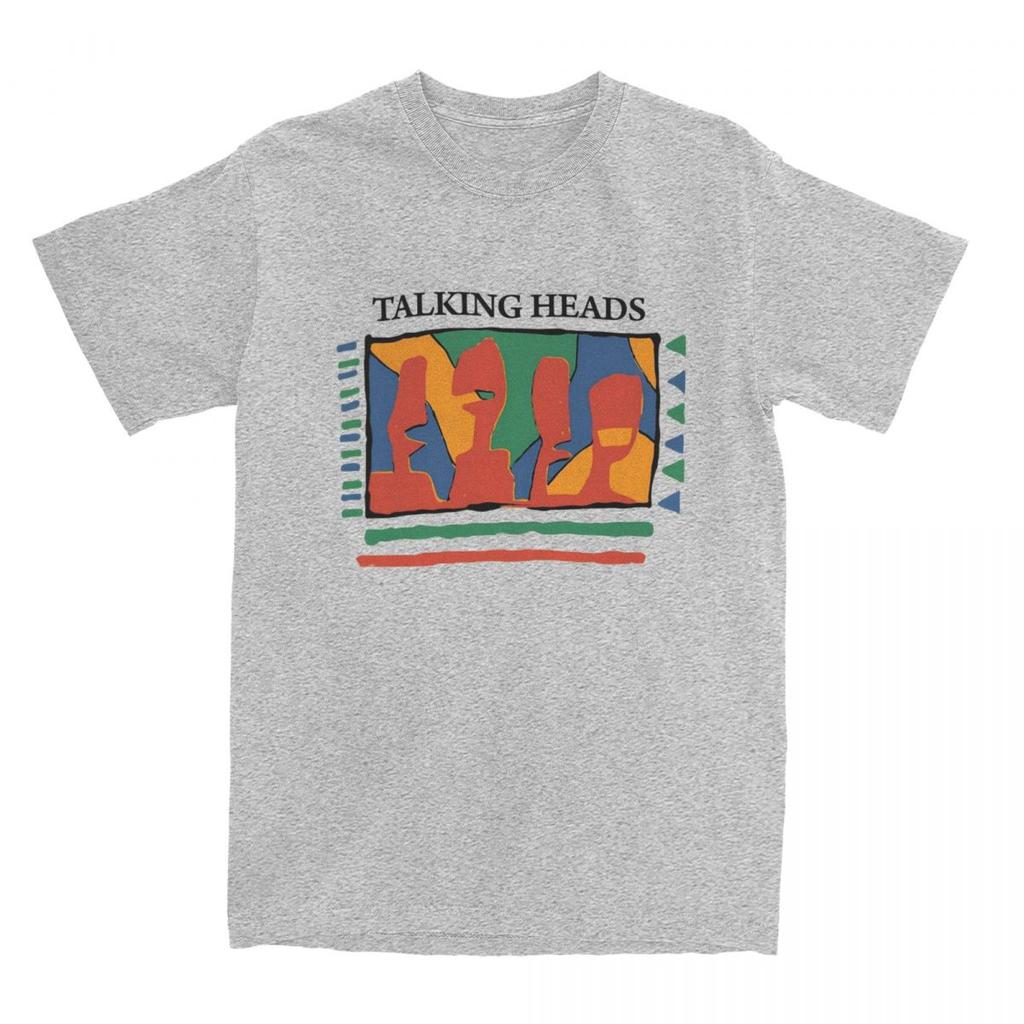 Funny Talking Heads Band T-Shirts for Men Round Neck Cotton T Shirt Post Punk Short Sleeve Tee Shirt Original Clothing T Shirt