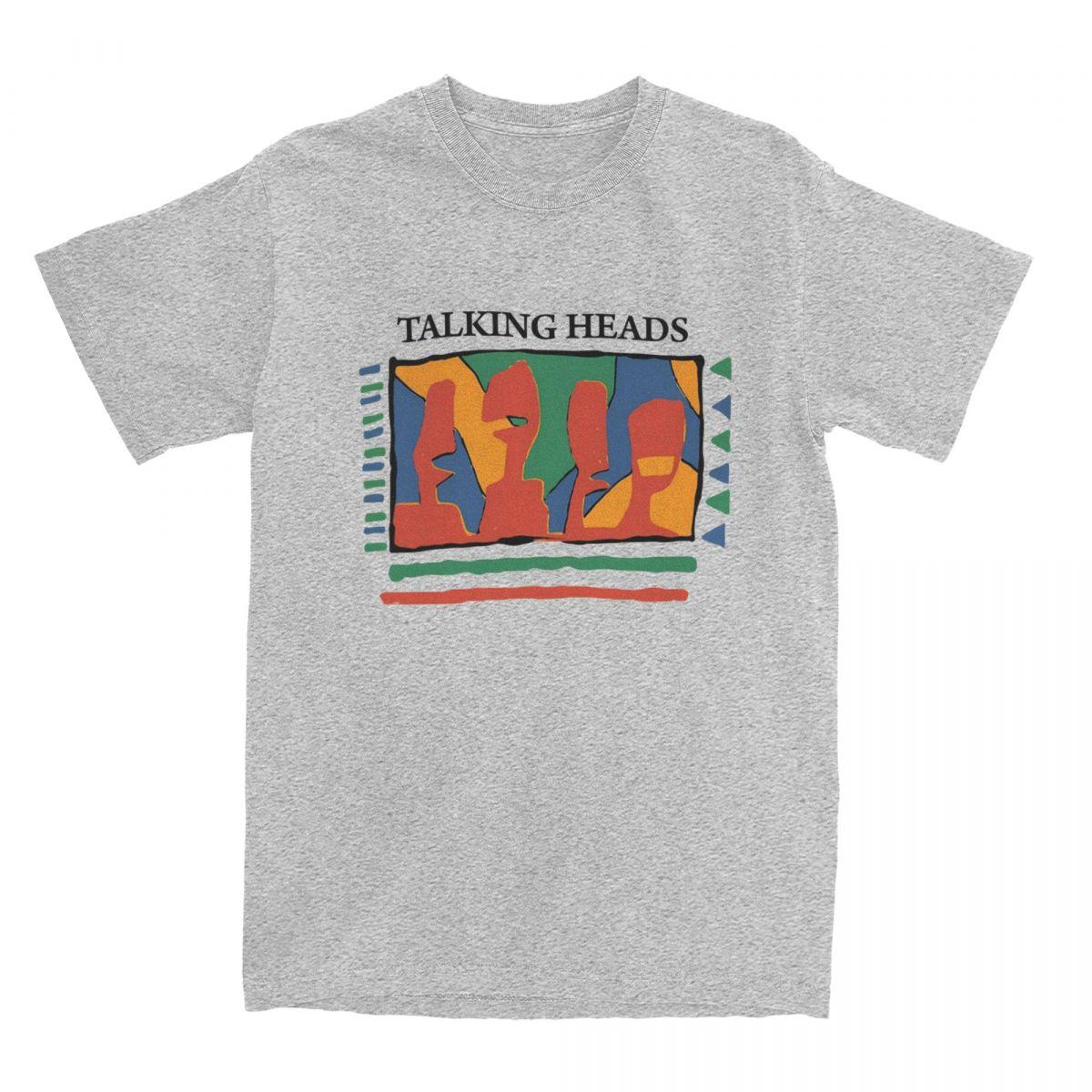 

Забавные футболки группы Talking Heads для мужчин, хлопковая футболка с круглым вырезом, пост-панк, футболка с коротким рукавом, оригинальная одежда S