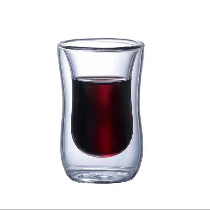 Heat-Resistant Double Wall Glass Cup Beer Coffee Cup Handmade Beer Tumbler Mug Tea Juice Whiskey Mugs Transparent Drinkware