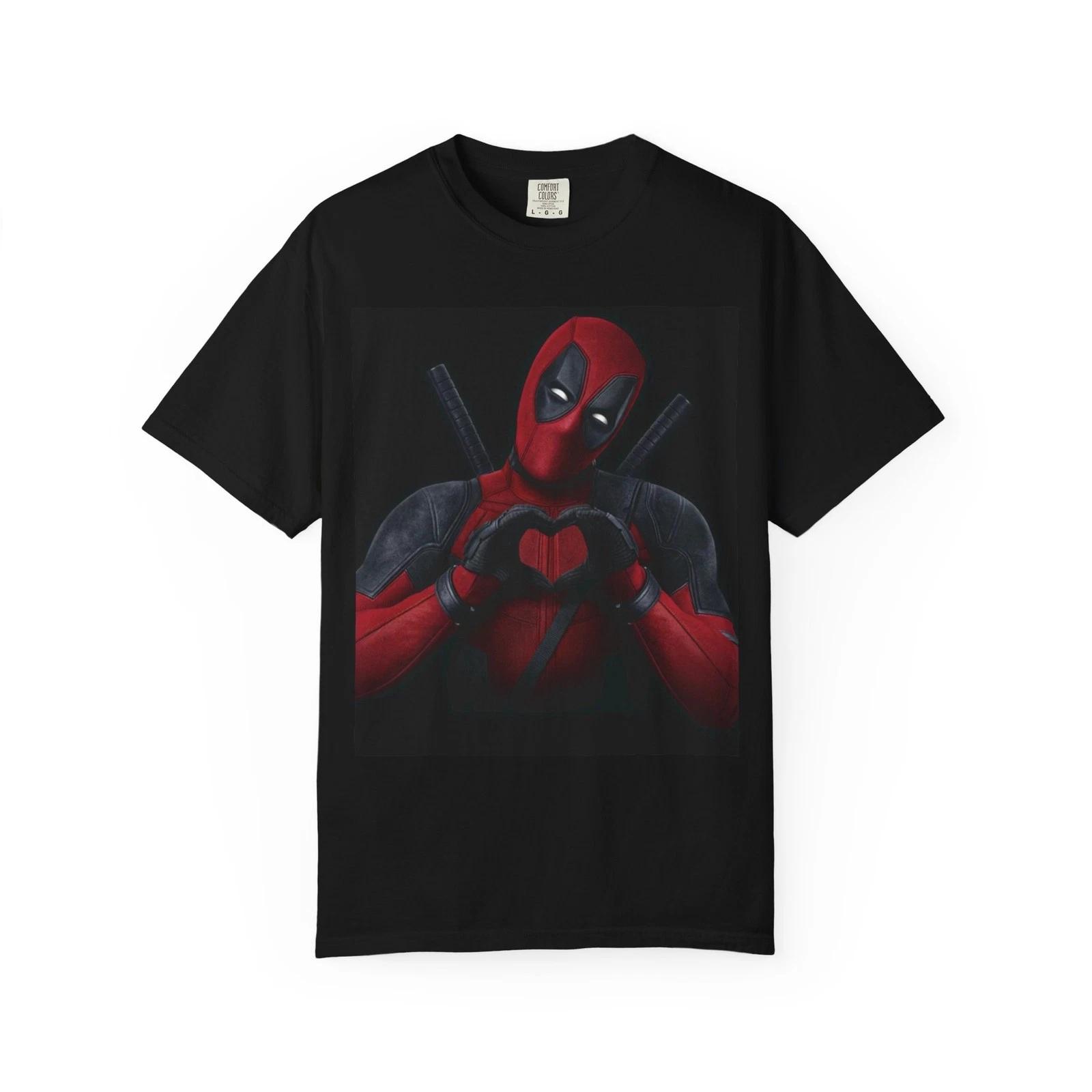 

Deadpool Heart Unisex T-Shirt, Funny Graphic Tee, Valentine s Gift S