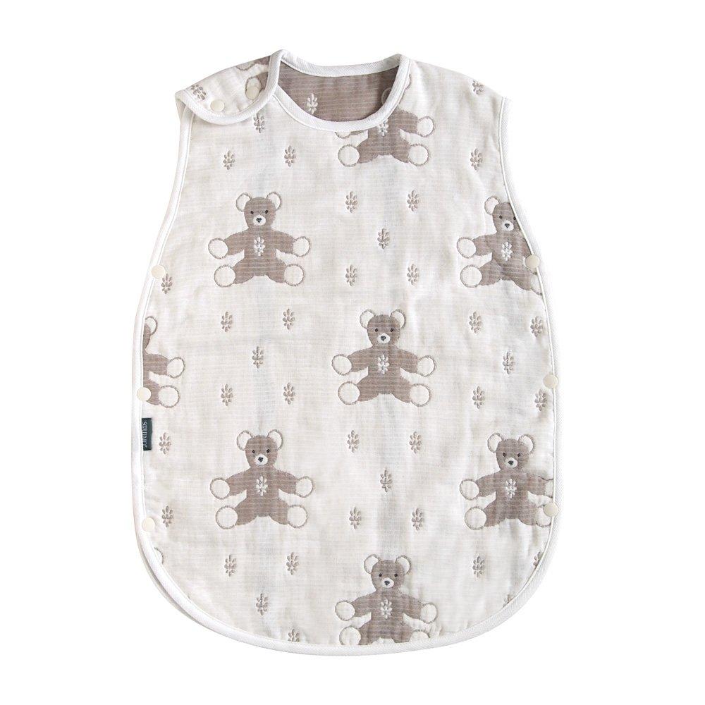 10mois SOULEIADO Fluffy Gauze Baby Mon 58cm For Newborns to 3 Years Product Number 4343 - (6-Layer Gauze) Sleeper, 100% Cotton, Nunus, Brown, Length,