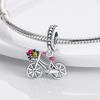 925 Silver Charm Bead Pendant Camera Tower Ship Earth Airplane Pendant Fit DIY Bracelet Necklace Women's Jewelry Gifts