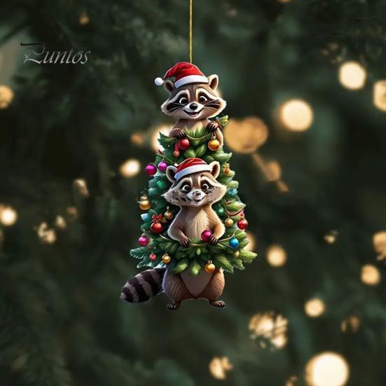 Hängendes Ornament, süße Tierdekoration, kreative Form mit Schlüsselband, einfach aufzuhängen, Auto-Rückspiegel-Ornament, hängende Charms