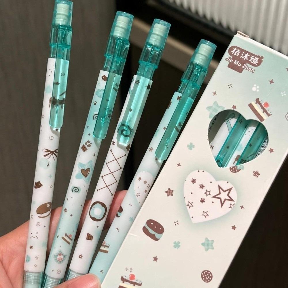 4pcs 0.5mm 2B Lead Mechanical Pencil Set Break Resistant Student Writing Pencil Back To School
