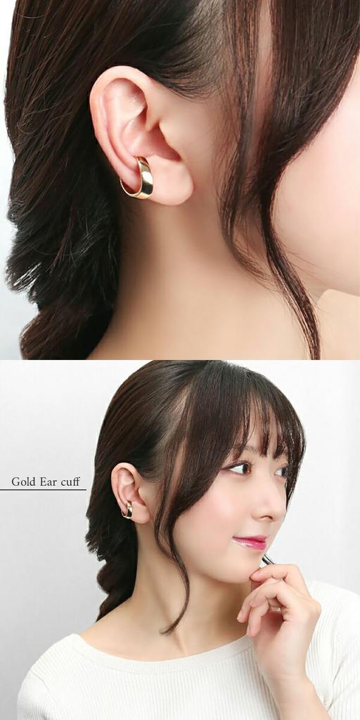 [Shinjuku Gin no Kura] NARRATIVEPLATOON Streamline Ear Cuff, Silver, 1 Piece, Single Ear, 925 Sterling Silver, Narrative Platoon Gold