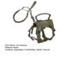 Tactical Cat Harness And Leash for Walking Escape Proof Adjustable Cat Vest with Rubber Handle And Patches for Cats Small Dogs