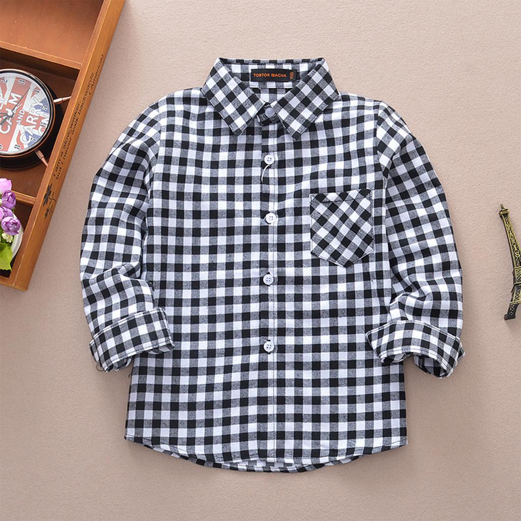 Kids Toddler Flannel Shirt Jacket Plaid Long Sleeve Lapel Button Down Shacket Baby Boys Girls Fall Shirt Coat Outwear