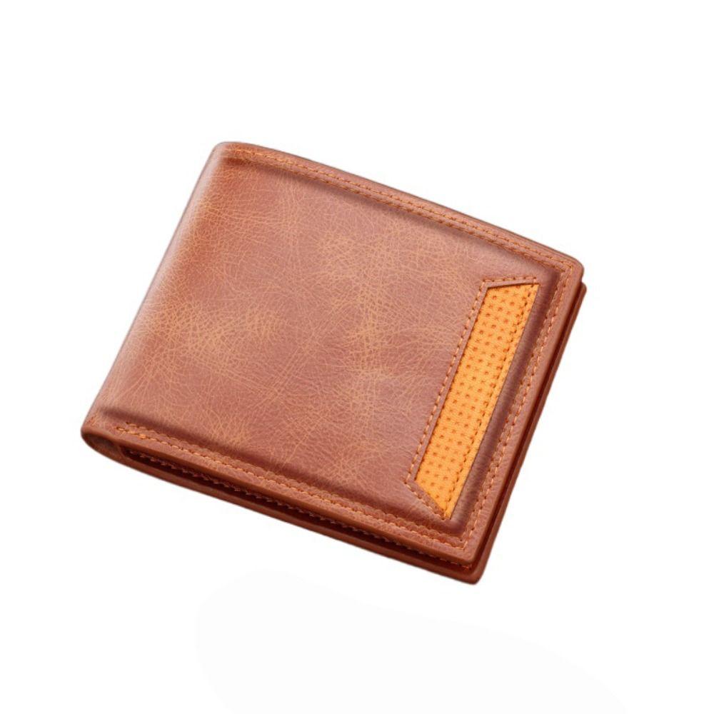 Waterproof Men's Short Wallet Soft Male  Coin Pocket High Quality 2 Fold Purse  Travel