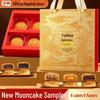 Zhaoran Huamei Golden Autumn Double Egg Yolk White Lotus Mooncake Gift Set