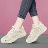 2025 Summer New Style Women's Shoes Flying Woven Casual Sports Shoes Mesh Thick Sole Breathable Versatile Soft Sole Non-slip