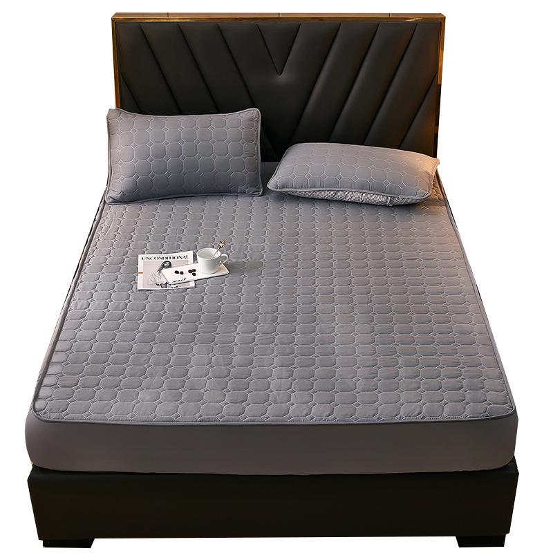 Einfarbiger, gesteppter, rutschfester Matratzenbezug – verdicktes, gebürstetes All-Inclusive-Laken für Simmons-Betten