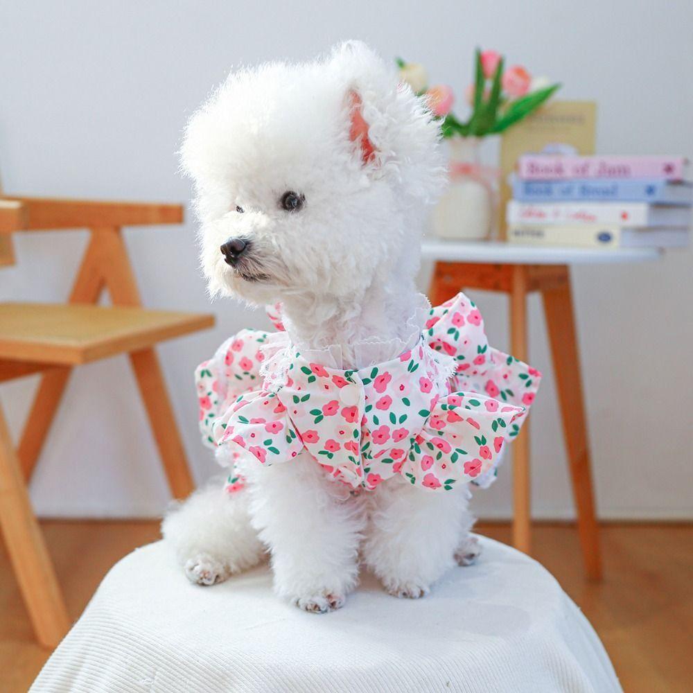 Lovely Puppy Princess Skirt Floral Dress Pet Dresses Pet Clothes Dog Dress  Spring/Summer