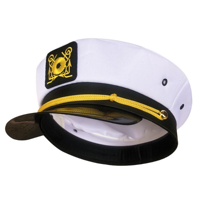 Uniform Accessories Label Police Cap Black and White Checkered Octagonal Flat Top Cap Adult Cosplay Uniform Accessories
