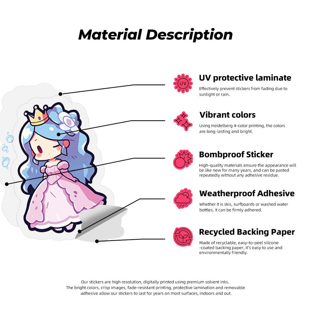 50 Cute Cartoon Stickers Pack Children's Graffiti Creative Stickers Water Cup Flat Waterproof Graffiti Stickers