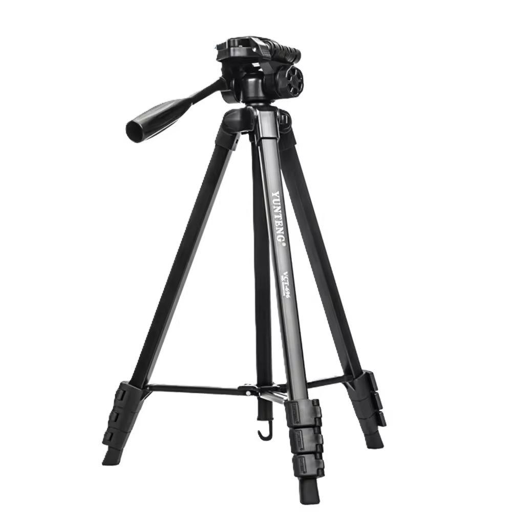 YUNTENG VCT-696 180cm Aluminum Fluid Head Professional Tripod Stand Quick-Release Plate Video Camera DSLR Selfie Stick Tripod VCT-696