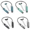 Bluetooth-compatible 5.3 Sports Headphones with LED Display Noise Cancelling Mic Comfortable Magnetic Neckband Headphone