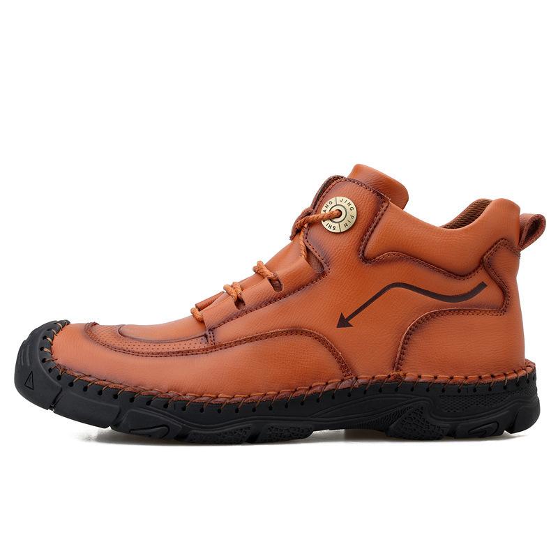 Foreign trade large size Martin boots men's new winter outdoor knight boots high top leather mountaineering boots short boots