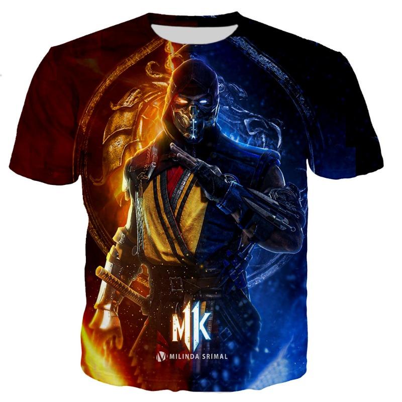 T Shirts Fighting Game Mortal Kombat 11 3D Printed Fashion Kids Casual T-Shirt Boys Girls Oversized Tees Tops Children Clothing