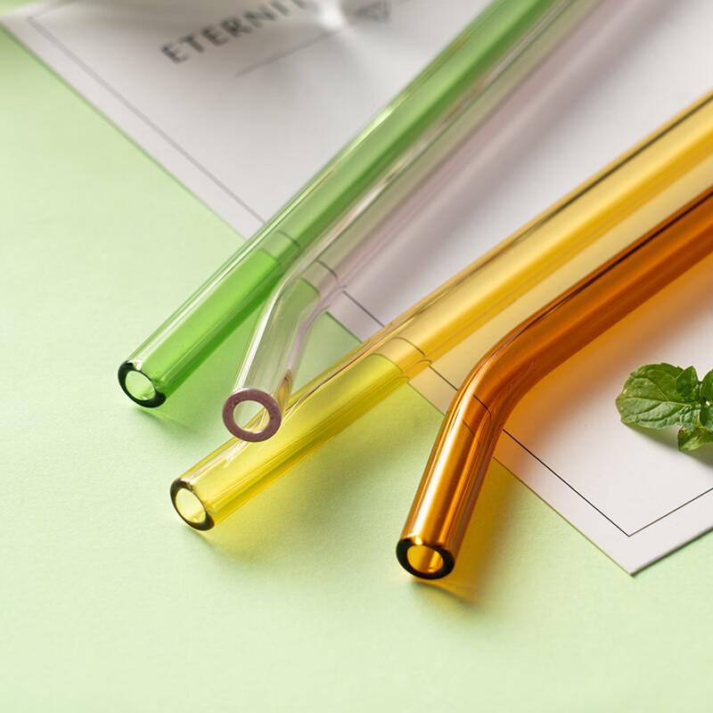 Onlycook Reusable Borosilicate Glass Drinking Straw