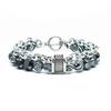 1 Pcs Rock Bead Gemstones Bangles Jewelry Stainless Steel Charm Natural Stone Beads Bracelet For Men