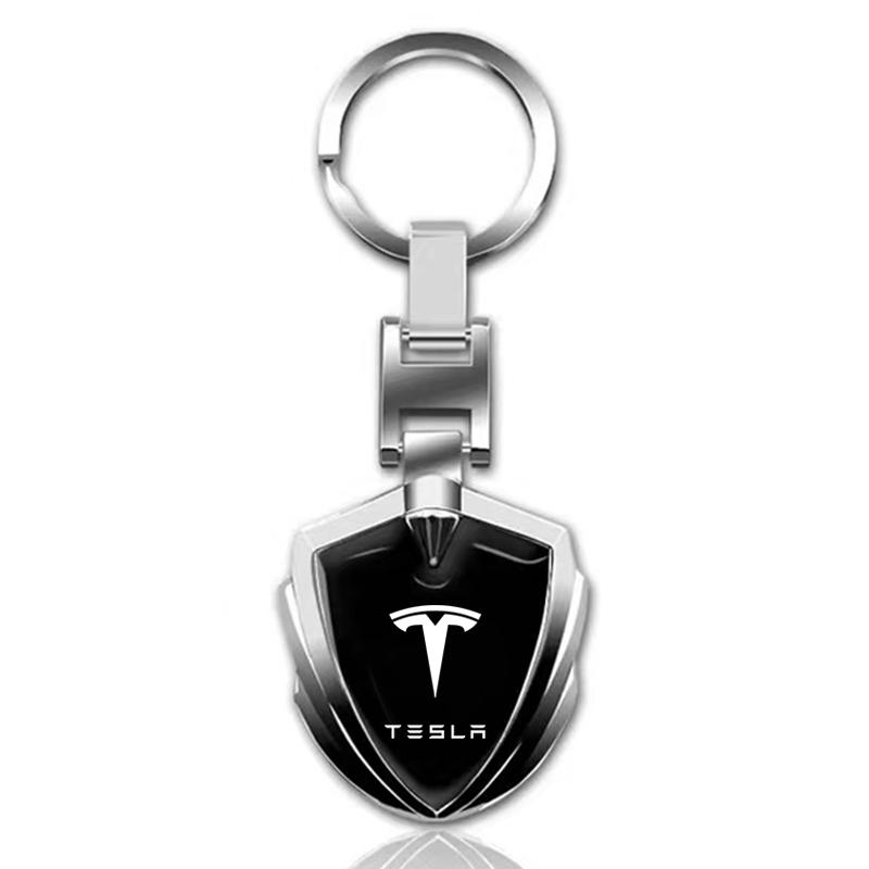 3D Metal Key Rings Car Logo Emblems Keychain Car Styling Accessories For Tesla Model Y Model S Model 3 Model X Space X