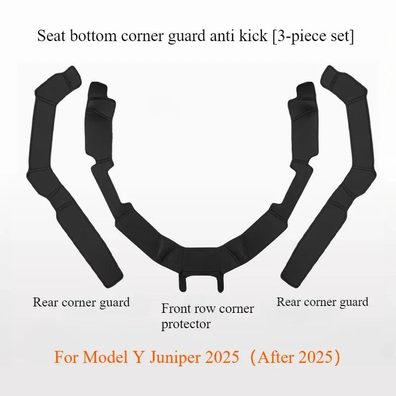 Anti Kick Pads for Tesla Model Y Juniper 2025 Whole Car Nappa Leather Interior Decoration Rear Seat Backrest Mats Accessories