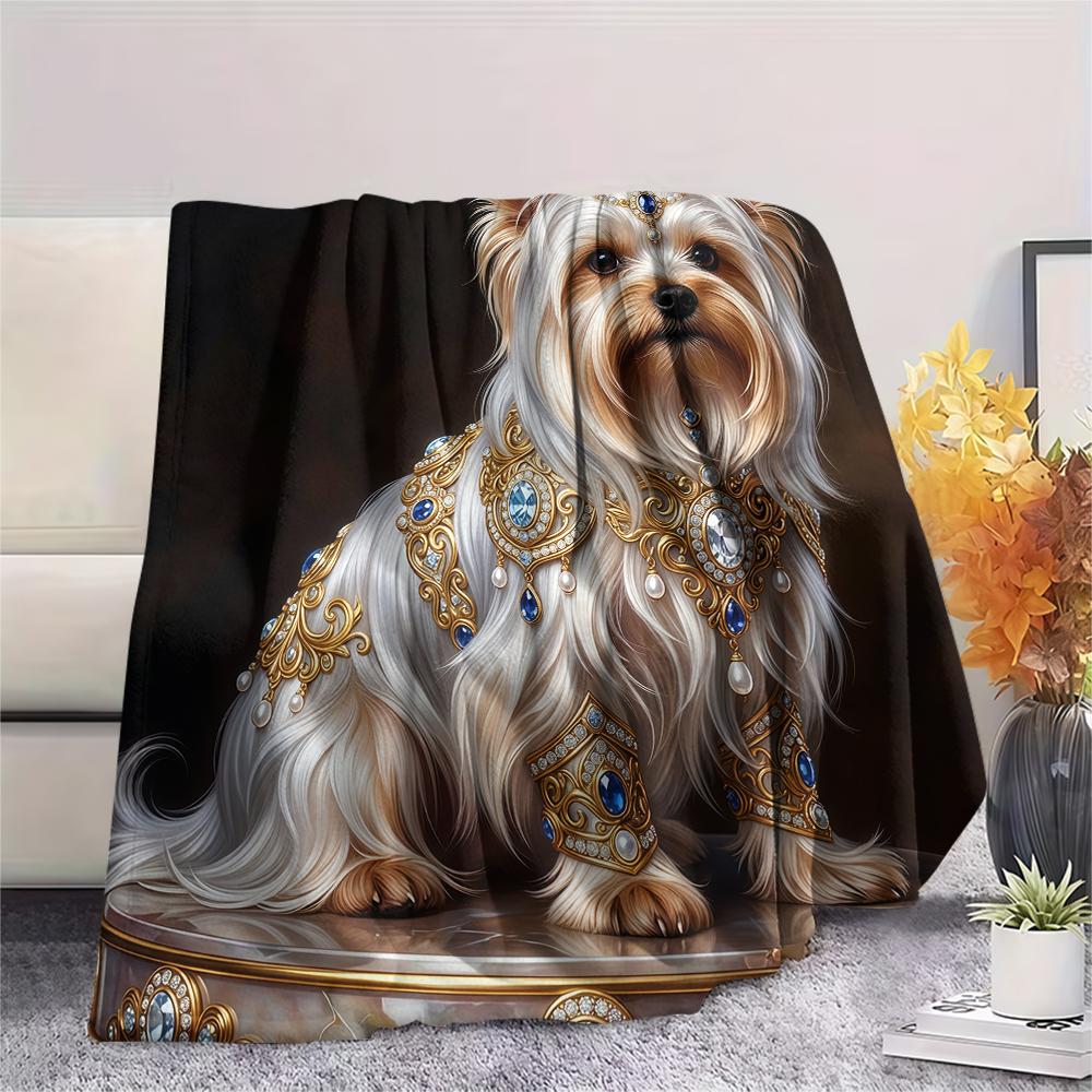 Gorgeous gemstone cat dog Print Flannel Blanket,High quality Comfortable for All Seasons,Home Decor,Warmth and Comfort,Perfect for Christmas Gifts