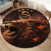Galatasaray S Round Area Rug,Carpet Rug for Living Room Bedroom Sofa Playroom Decor,Non-slip Floor Mat