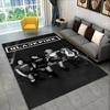 Modischer B-Schwarz Rosa Kpop Star Teppich für Spielzimmer Schlafzimmer Wohnzimmer Sofa Heimdekoration, Kinderteppich Rutschfeste Fußmatte Geschenk