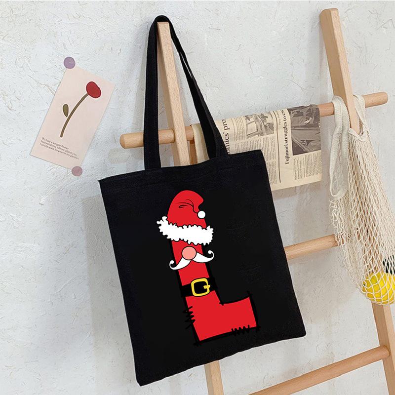 26 Letter Printed Shoulder Bag Commuting To Work Portable Tote Bag